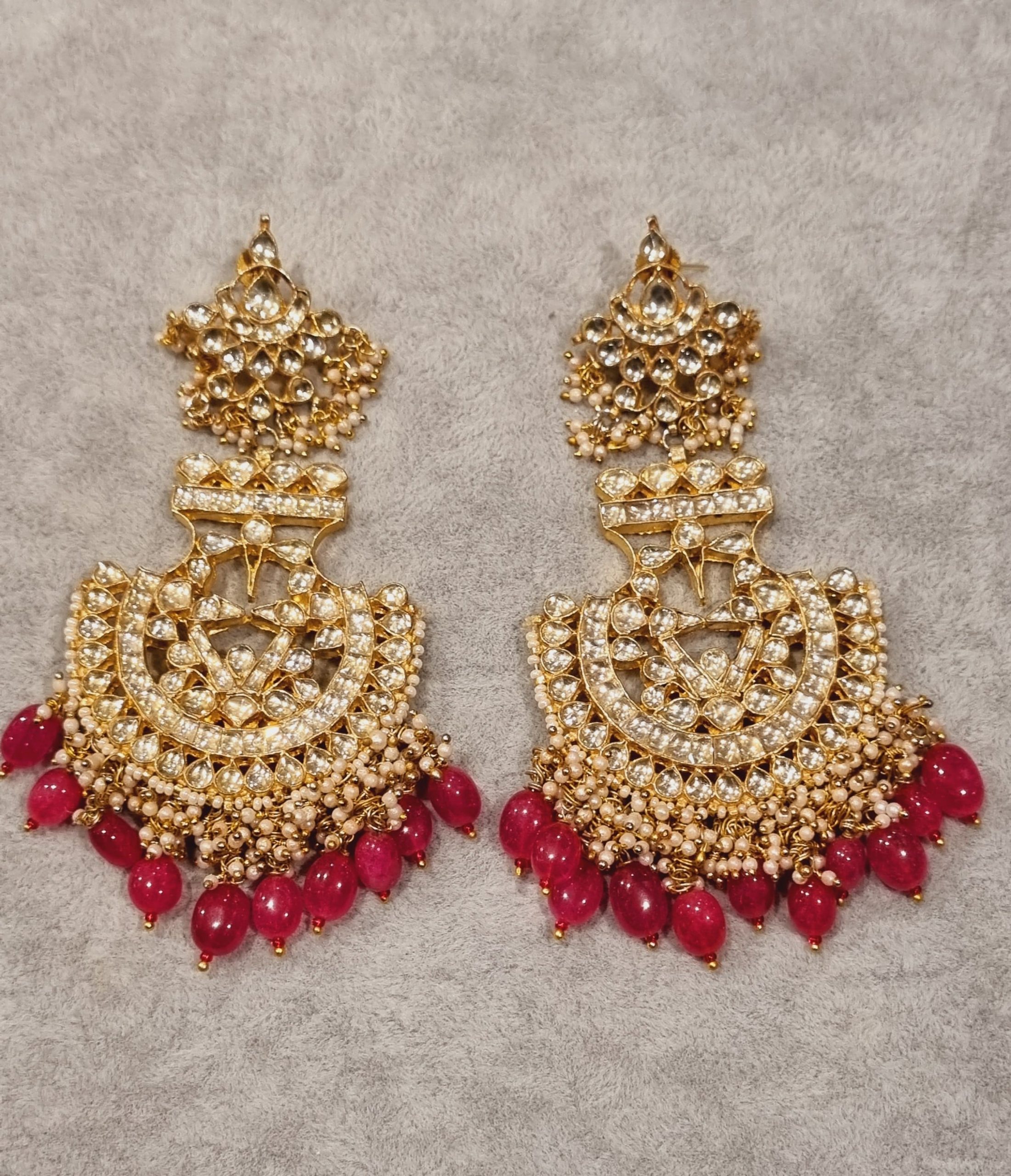 large kundan statement earrings