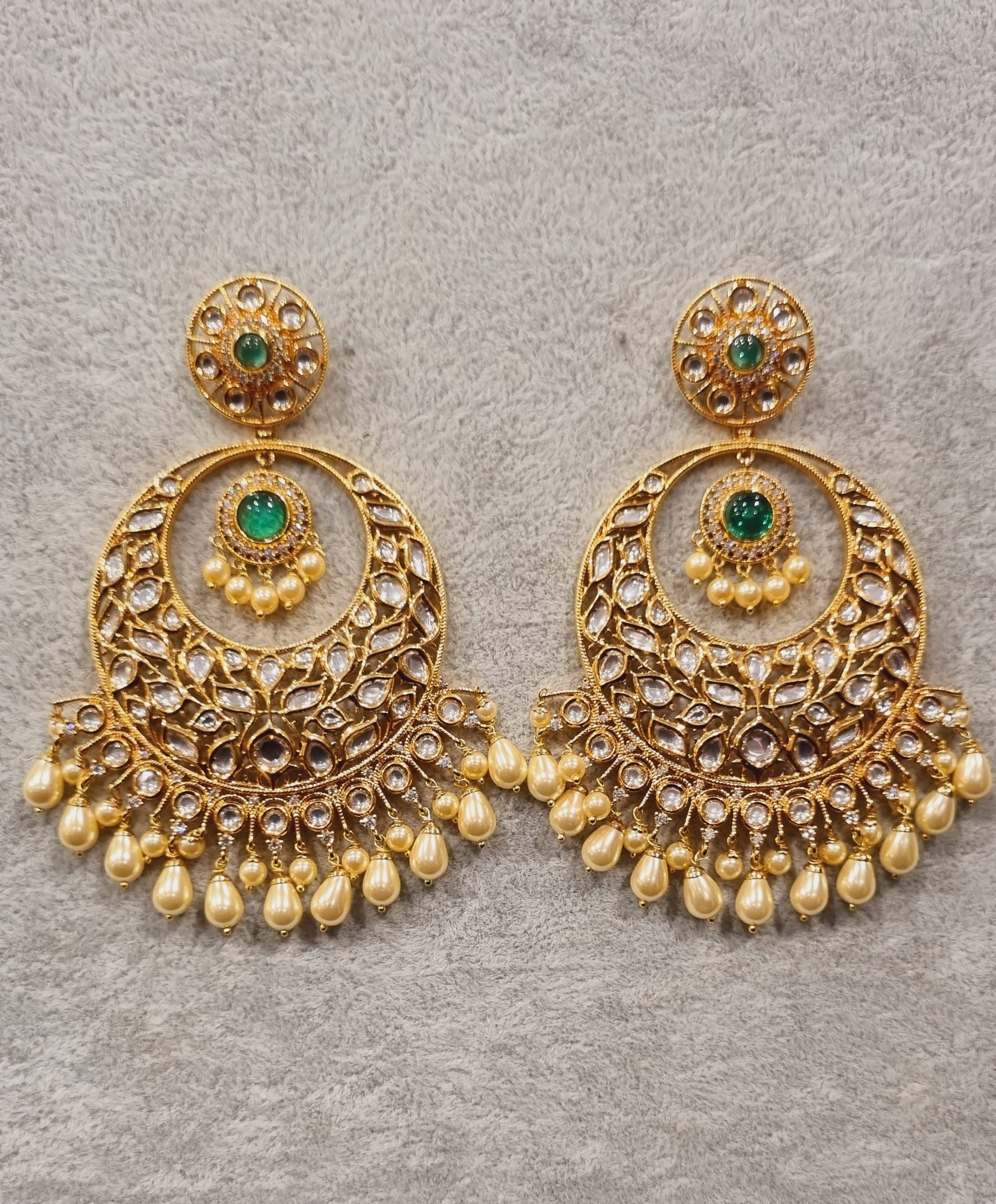 large kundan statement earrings style-4